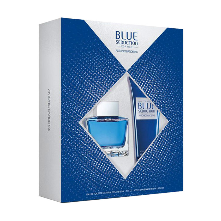 Парфумований набір чоловічий Antonio Banderas Blue Seduction for Men (туалетна вода, 50 мл + бальзам після гоління, 75 мл)